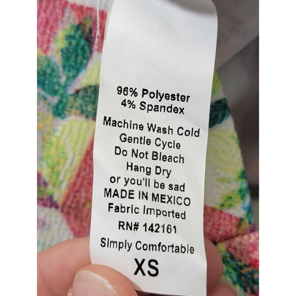 ALK Women's XS Lularoe Cassie Floral Multicolor Crepe Pencil Straight Skirt NEW - Picture 8 of 9